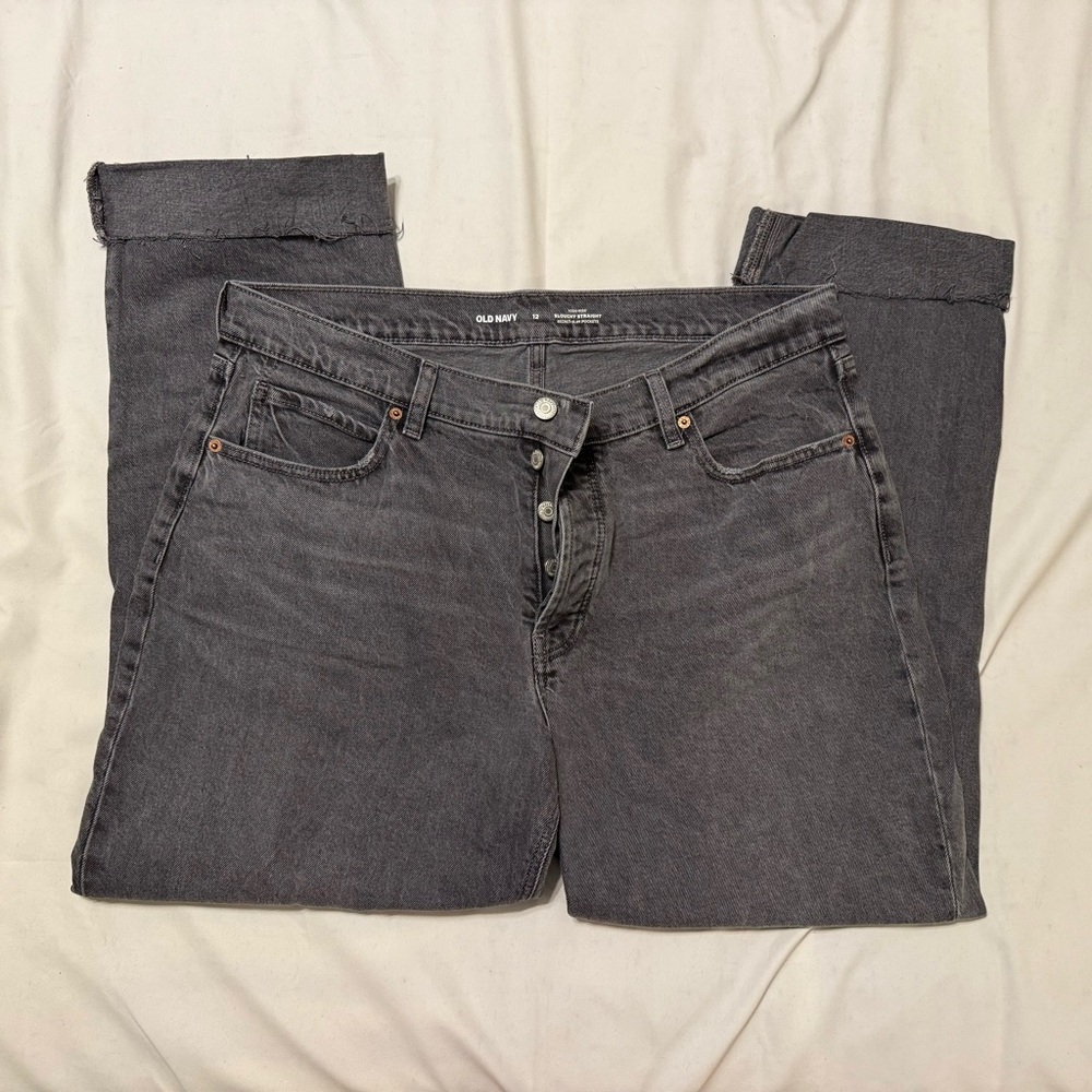 Old Navy Women's High Rise Jeans - Dark Gray